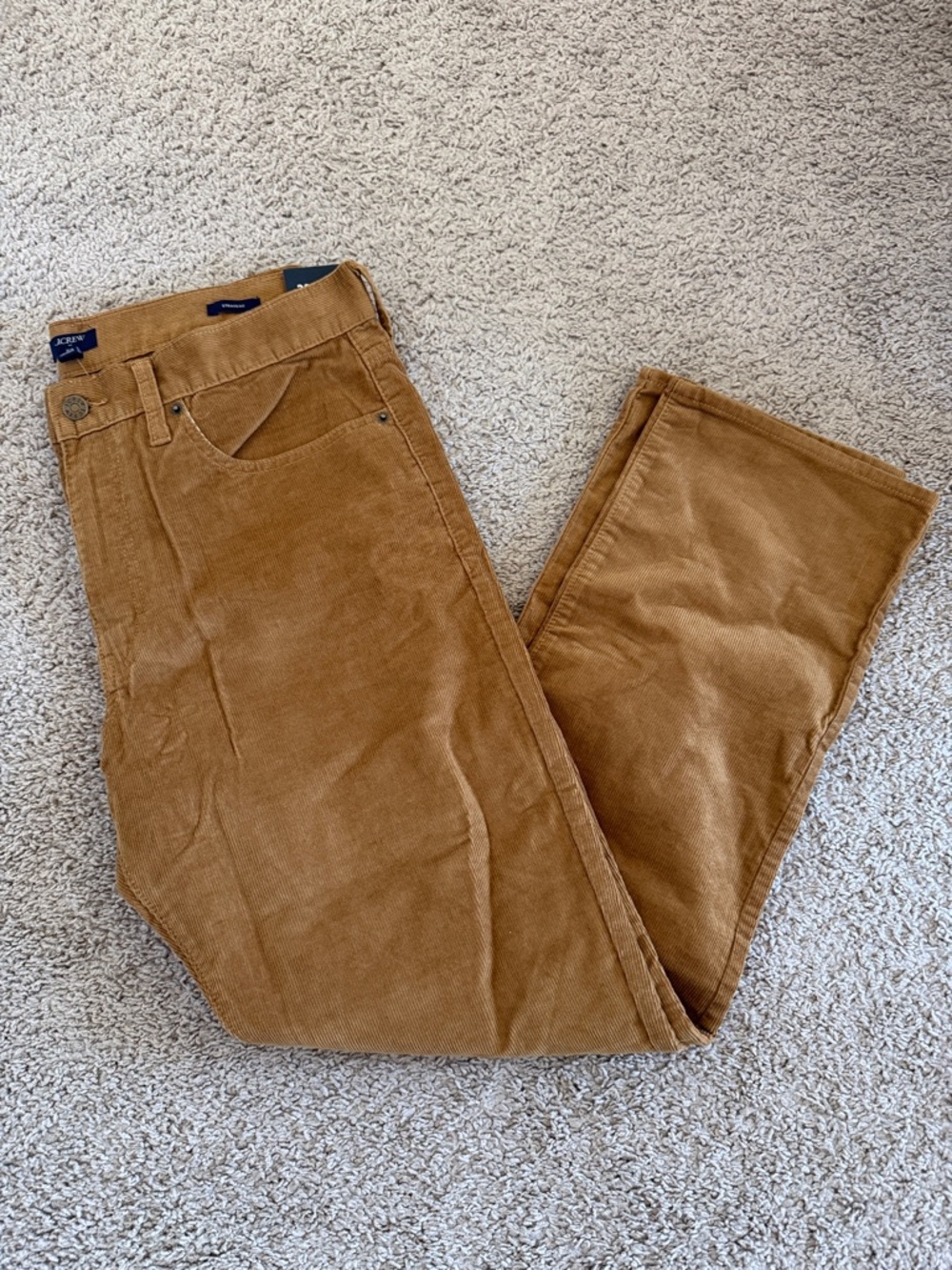 J. Crew Factory Men's Corduroy Pants in Caramel